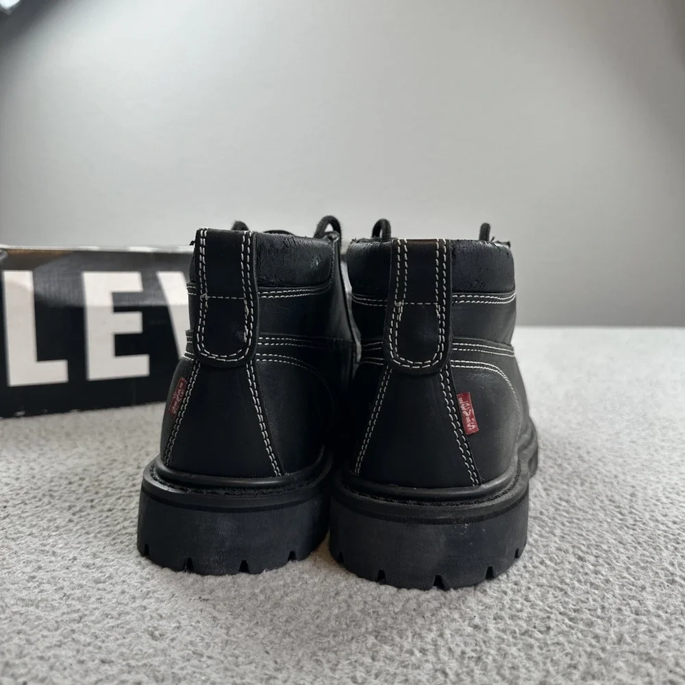 Levi's Pitt 3/4 Boots Men 11 Black Ankle Combat Chukka Hiking Outdoor Shoes